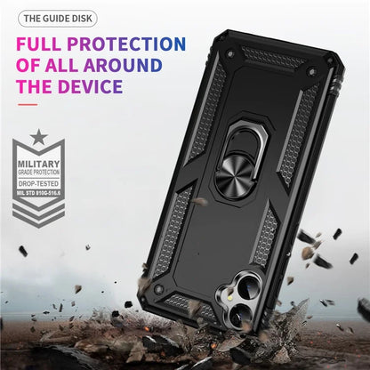 For Samsung Galaxy A05 4G Case Ring Kickstand TPU+PC Drop-proof Phone Cover