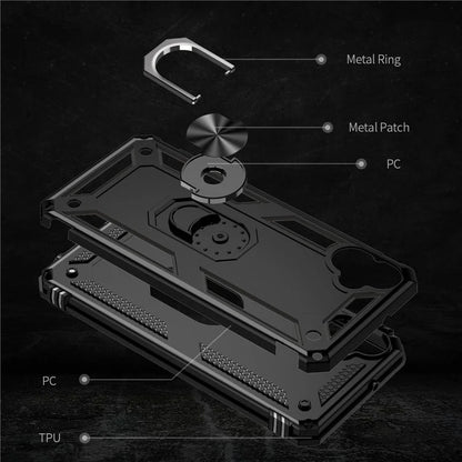 For Samsung Galaxy A05 4G Case Ring Kickstand TPU+PC Drop-proof Phone Cover