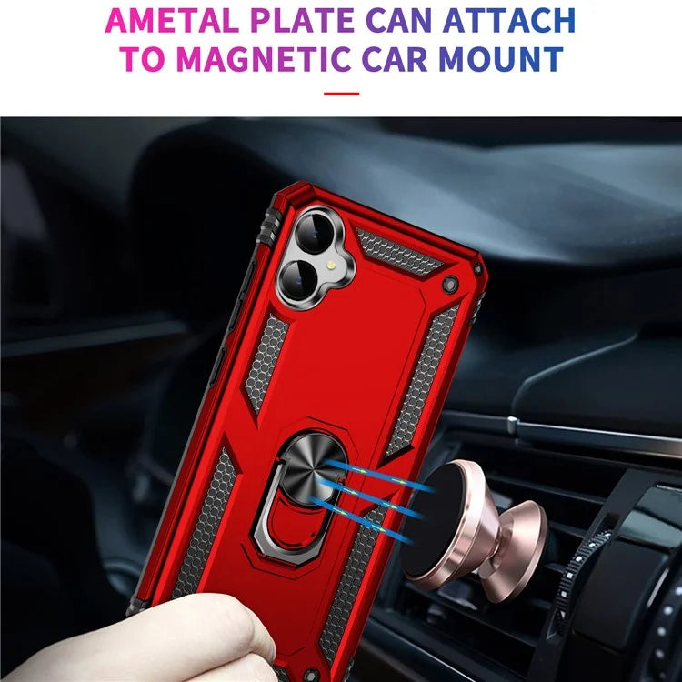 For Samsung Galaxy A05 4G Case Ring Kickstand TPU+PC Drop-proof Phone Cover