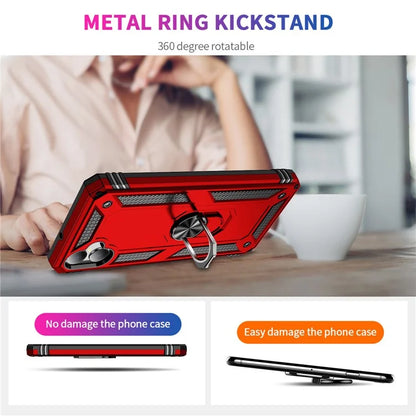 For Samsung Galaxy A05 4G Case Ring Kickstand TPU+PC Drop-proof Phone Cover