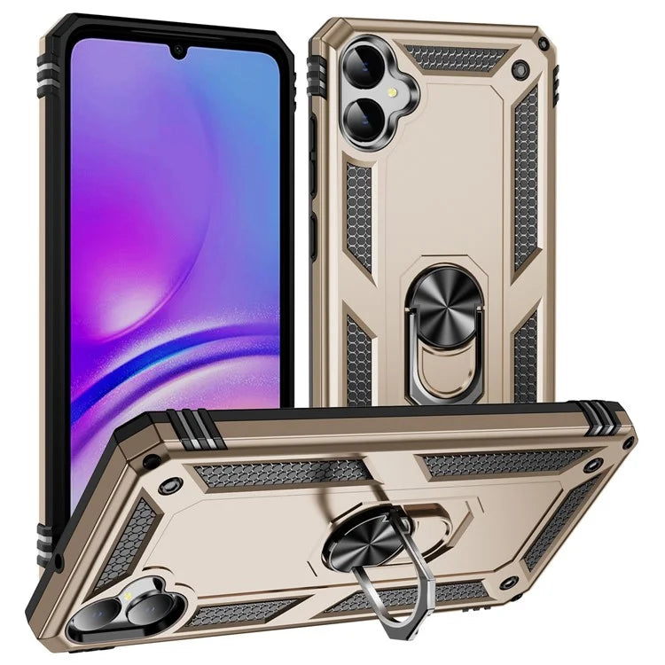 For Samsung Galaxy A05 4G Case Ring Kickstand TPU+PC Drop-proof Phone Cover