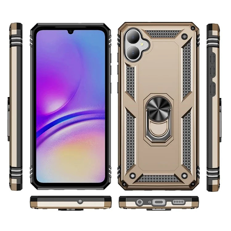 For Samsung Galaxy A05 4G Case Ring Kickstand TPU+PC Drop-proof Phone Cover