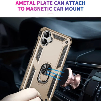 For Samsung Galaxy A05 4G Case Ring Kickstand TPU+PC Drop-proof Phone Cover