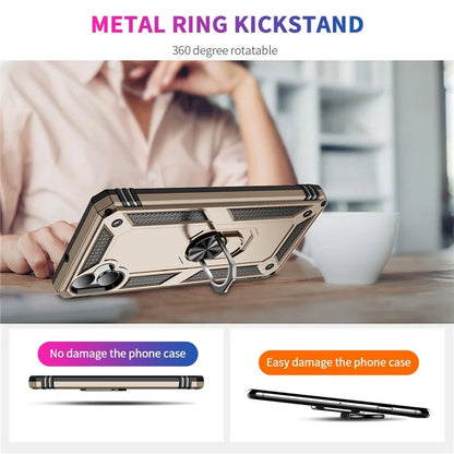 For Samsung Galaxy A05 4G Case Ring Kickstand TPU+PC Drop-proof Phone Cover