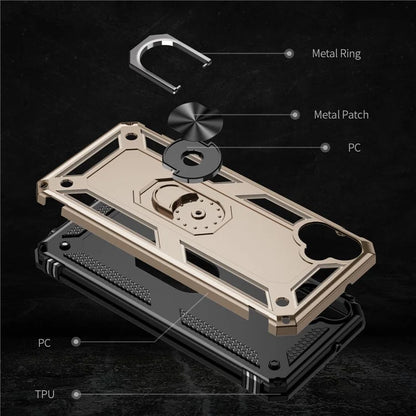 For Samsung Galaxy A05 4G Case Ring Kickstand TPU+PC Drop-proof Phone Cover
