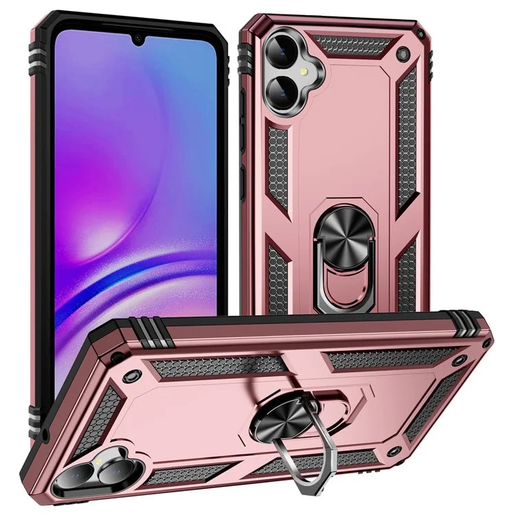 For Samsung Galaxy A05 4G Case Ring Kickstand TPU+PC Drop-proof Phone Cover
