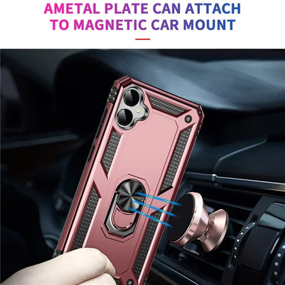 For Samsung Galaxy A05 4G Case Ring Kickstand TPU+PC Drop-proof Phone Cover