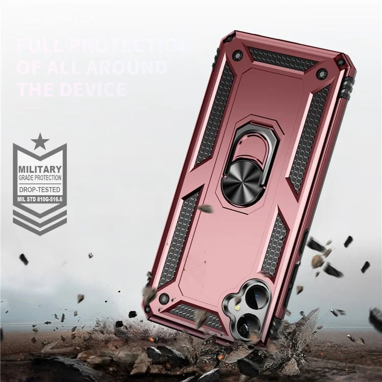 For Samsung Galaxy A05 4G Case Ring Kickstand TPU+PC Drop-proof Phone Cover