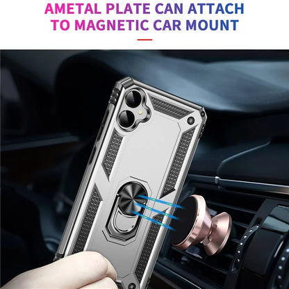For Samsung Galaxy A05 4G Case Ring Kickstand TPU+PC Drop-proof Phone Cover