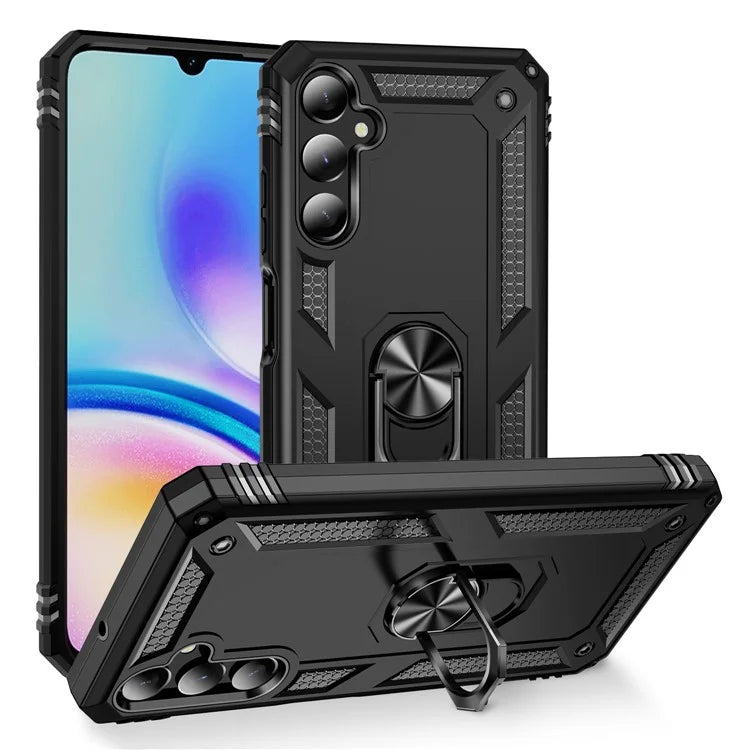 For Samsung Galaxy A05s 4G Case Ring Kickstand Anti-fall TPU+PC Phone Cover