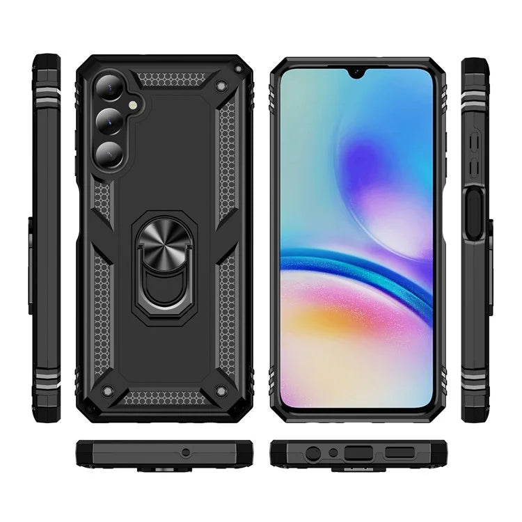For Samsung Galaxy A05s 4G Case Ring Kickstand Anti-fall TPU+PC Phone Cover