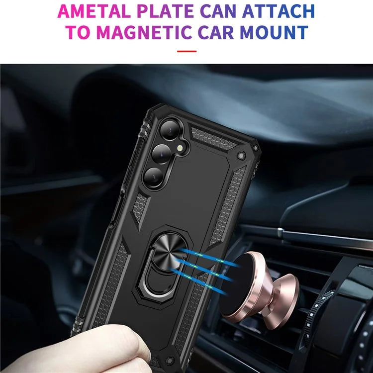 For Samsung Galaxy A05s 4G Case Ring Kickstand Anti-fall TPU+PC Phone Cover