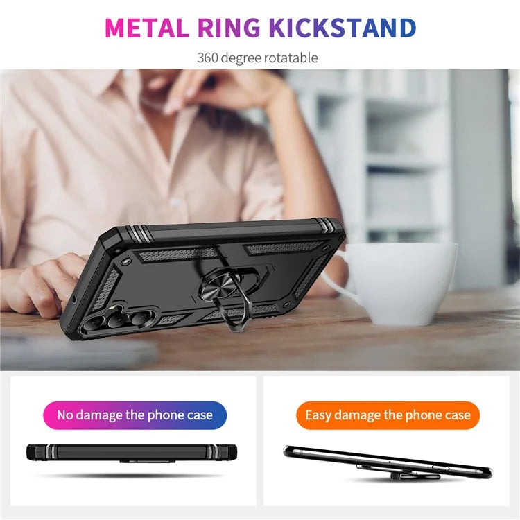 For Samsung Galaxy A05s 4G Case Ring Kickstand Anti-fall TPU+PC Phone Cover