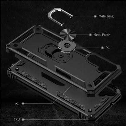 For Samsung Galaxy A05s 4G Case Ring Kickstand Anti-fall TPU+PC Phone Cover