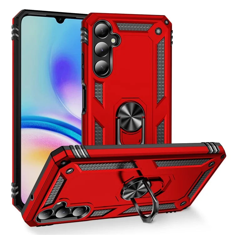 For Samsung Galaxy A05s 4G Case Ring Kickstand Anti-fall TPU+PC Phone Cover
