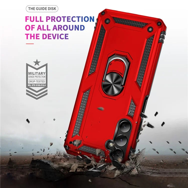 For Samsung Galaxy A05s 4G Case Ring Kickstand Anti-fall TPU+PC Phone Cover