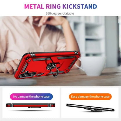 For Samsung Galaxy A05s 4G Case Ring Kickstand Anti-fall TPU+PC Phone Cover