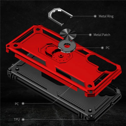 For Samsung Galaxy A05s 4G Case Ring Kickstand Anti-fall TPU+PC Phone Cover