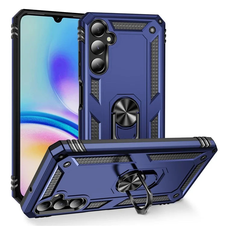 For Samsung Galaxy A05s 4G Case Ring Kickstand Anti-fall TPU+PC Phone Cover