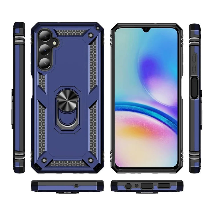 For Samsung Galaxy A05s 4G Case Ring Kickstand Anti-fall TPU+PC Phone Cover