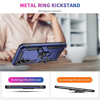 For Samsung Galaxy A05s 4G Case Ring Kickstand Anti-fall TPU+PC Phone Cover