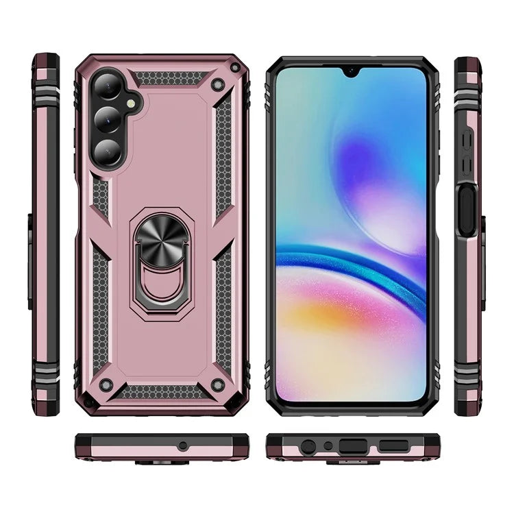 For Samsung Galaxy A05s 4G Case Ring Kickstand Anti-fall TPU+PC Phone Cover
