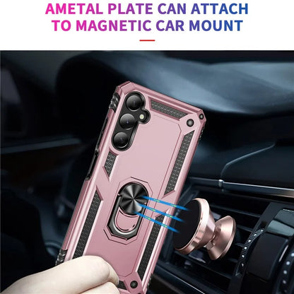 For Samsung Galaxy A05s 4G Case Ring Kickstand Anti-fall TPU+PC Phone Cover