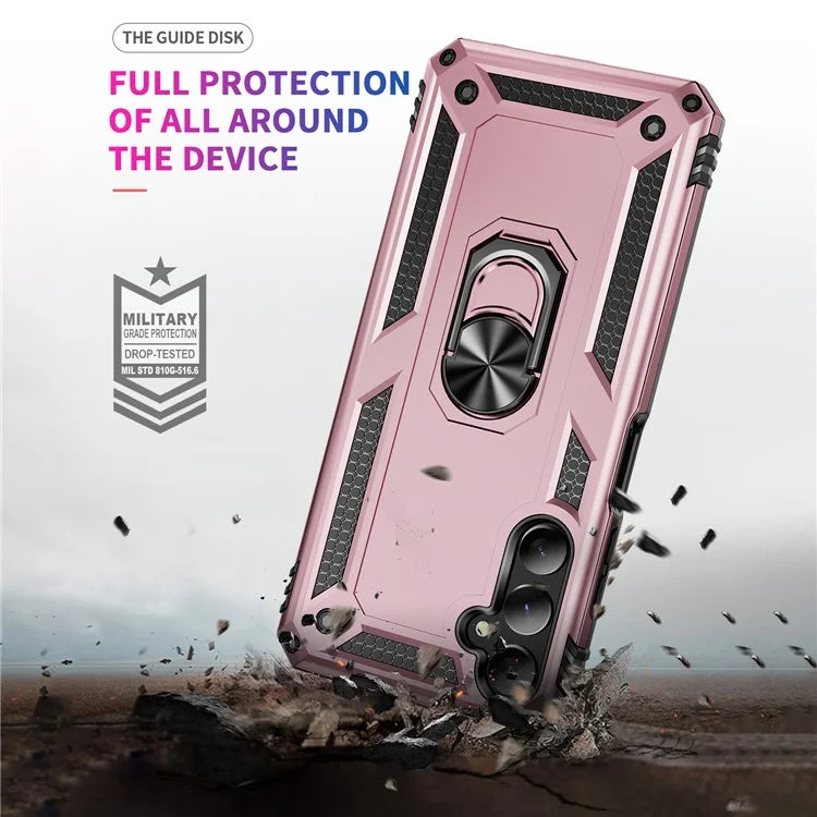 For Samsung Galaxy A05s 4G Case Ring Kickstand Anti-fall TPU+PC Phone Cover