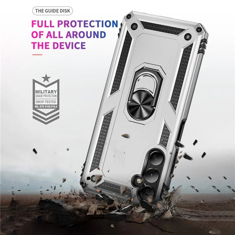 For Samsung Galaxy A05s 4G Case Ring Kickstand Anti-fall TPU+PC Phone Cover