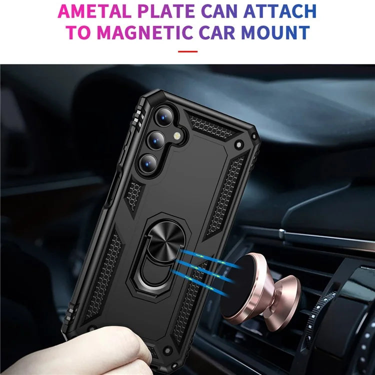 For Samsung Galaxy A15 5G Case PC+TPU Shockproof Phone Cover with Kickstand