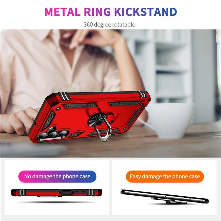 For Samsung Galaxy A15 5G Case PC+TPU Shockproof Phone Cover with Kickstand