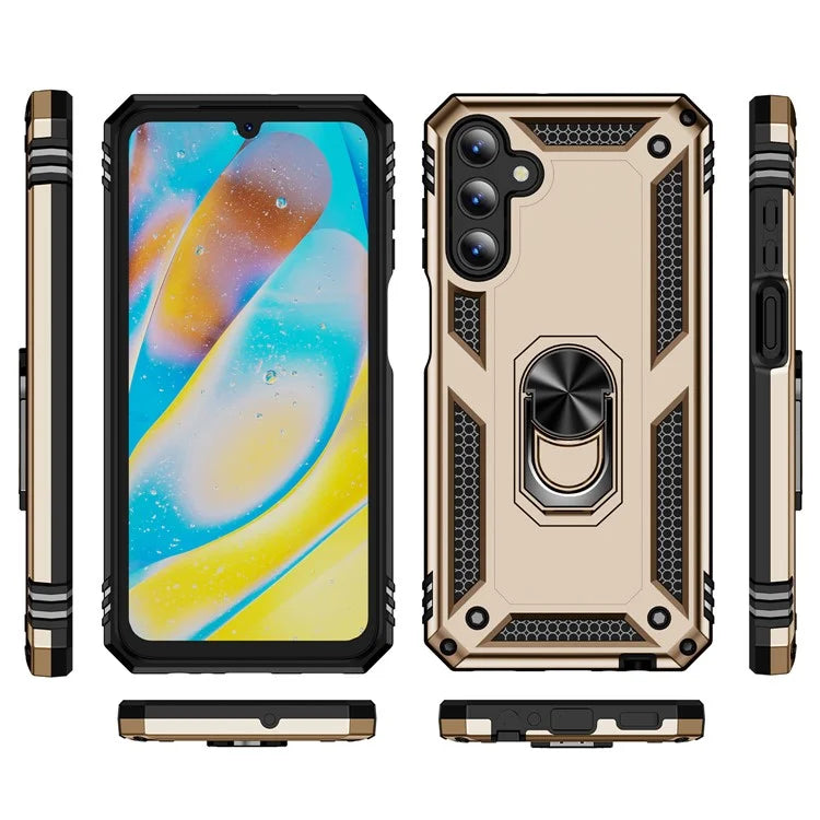 For Samsung Galaxy A15 5G Case PC+TPU Shockproof Phone Cover with Kickstand