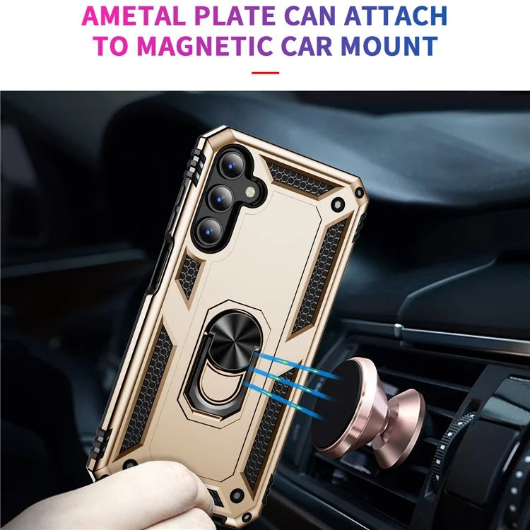 For Samsung Galaxy A15 5G Case PC+TPU Shockproof Phone Cover with Kickstand