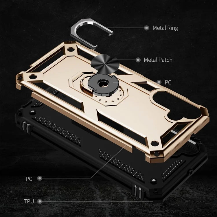 For Samsung Galaxy A15 5G Case PC+TPU Shockproof Phone Cover with Kickstand
