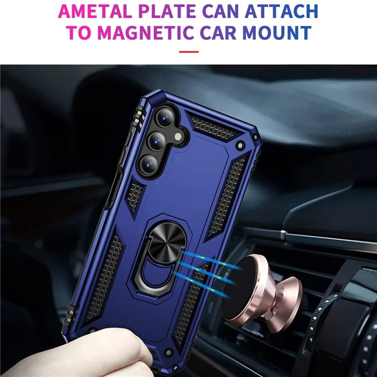 For Samsung Galaxy A15 5G Case PC+TPU Shockproof Phone Cover with Kickstand