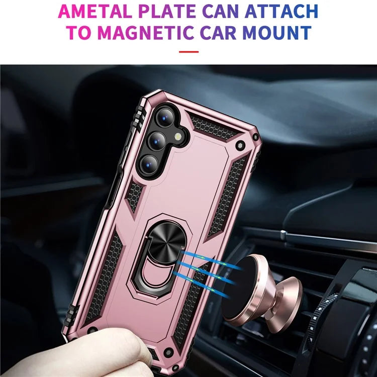 For Samsung Galaxy A15 5G Case PC+TPU Shockproof Phone Cover with Kickstand