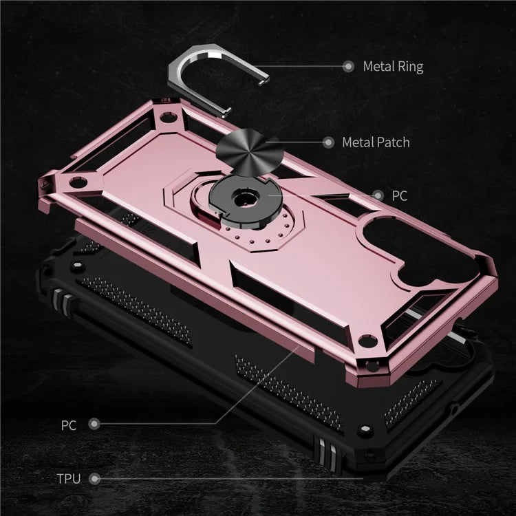 For Samsung Galaxy A15 5G Case PC+TPU Shockproof Phone Cover with Kickstand
