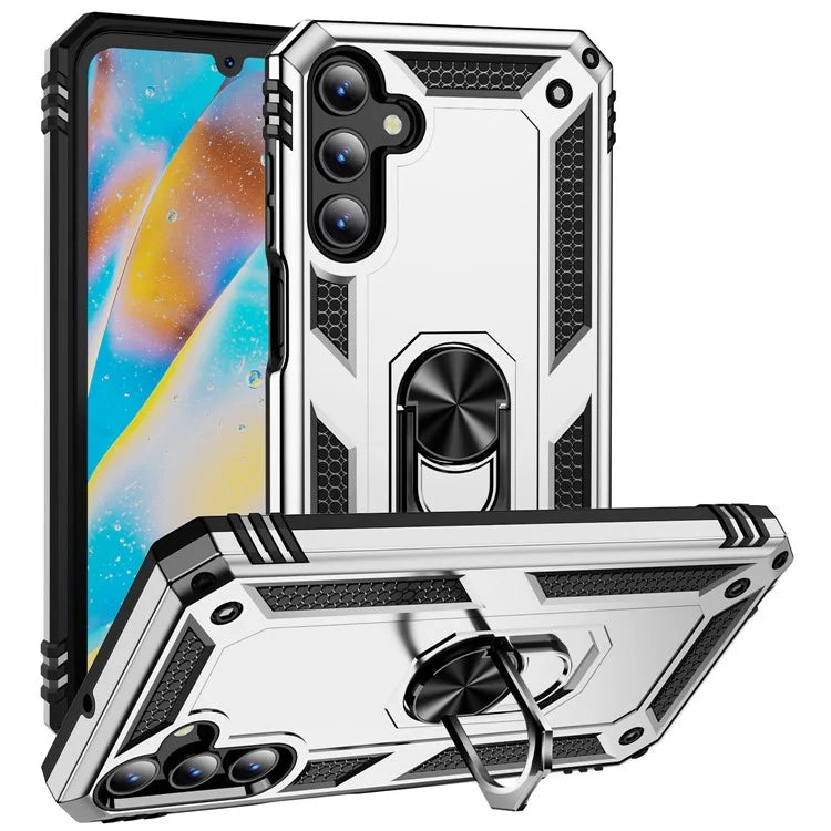 For Samsung Galaxy A15 5G Case PC+TPU Shockproof Phone Cover with Kickstand