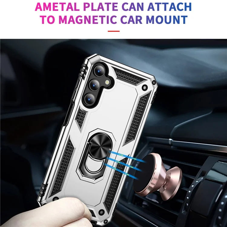 For Samsung Galaxy A15 5G Case PC+TPU Shockproof Phone Cover with Kickstand