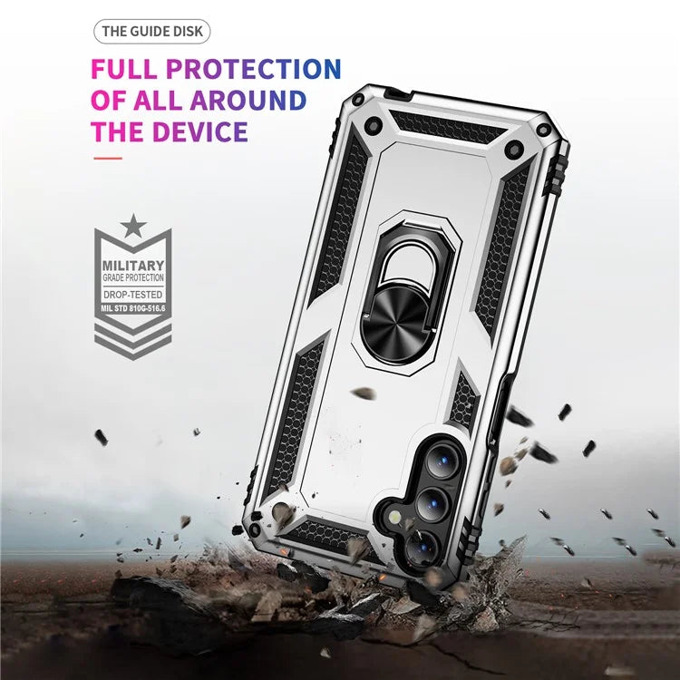 For Samsung Galaxy A15 5G Case PC+TPU Shockproof Phone Cover with Kickstand