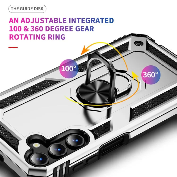 For Samsung Galaxy A15 5G Case PC+TPU Shockproof Phone Cover with Kickstand