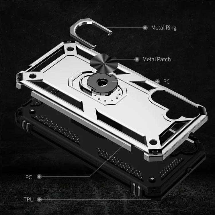 For Samsung Galaxy A15 5G Case PC+TPU Shockproof Phone Cover with Kickstand