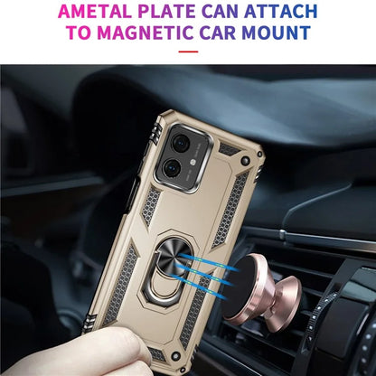 For Motorola Moto G54 5G Case Anti-scratch TPU+PC Ring Kickstand Phone Cover