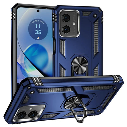 For Motorola Moto G54 5G Case Anti-scratch TPU+PC Ring Kickstand Phone Cover