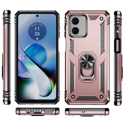 For Motorola Moto G54 5G Case Anti-scratch TPU+PC Ring Kickstand Phone Cover