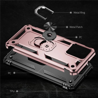 For Motorola Moto G54 5G Case Anti-scratch TPU+PC Ring Kickstand Phone Cover