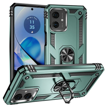 For Motorola Moto G54 5G Case Anti-scratch TPU+PC Ring Kickstand Phone Cover