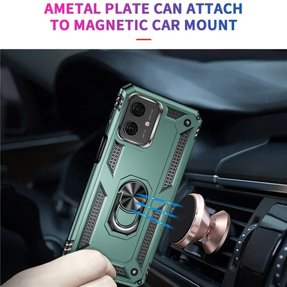 For Motorola Moto G54 5G Case Anti-scratch TPU+PC Ring Kickstand Phone Cover
