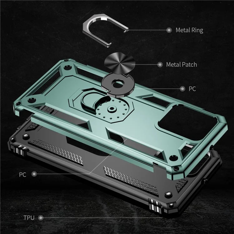 For Motorola Moto G54 5G Case Anti-scratch TPU+PC Ring Kickstand Phone Cover