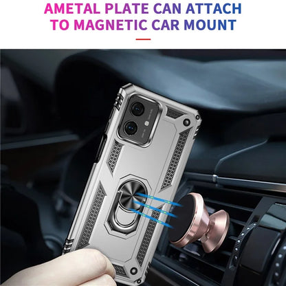 For Motorola Moto G54 5G Case Anti-scratch TPU+PC Ring Kickstand Phone Cover